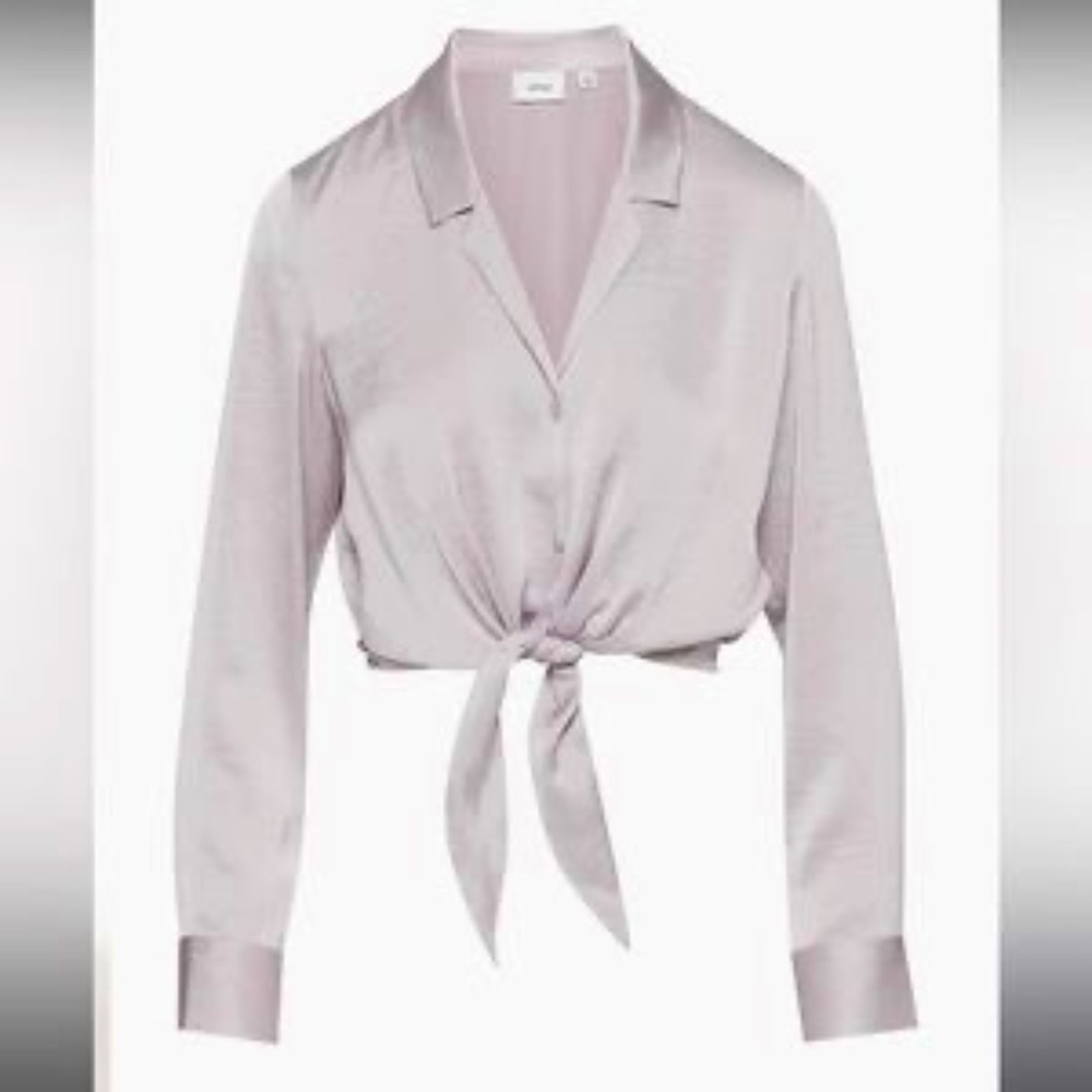 Aritzia tie front blouse